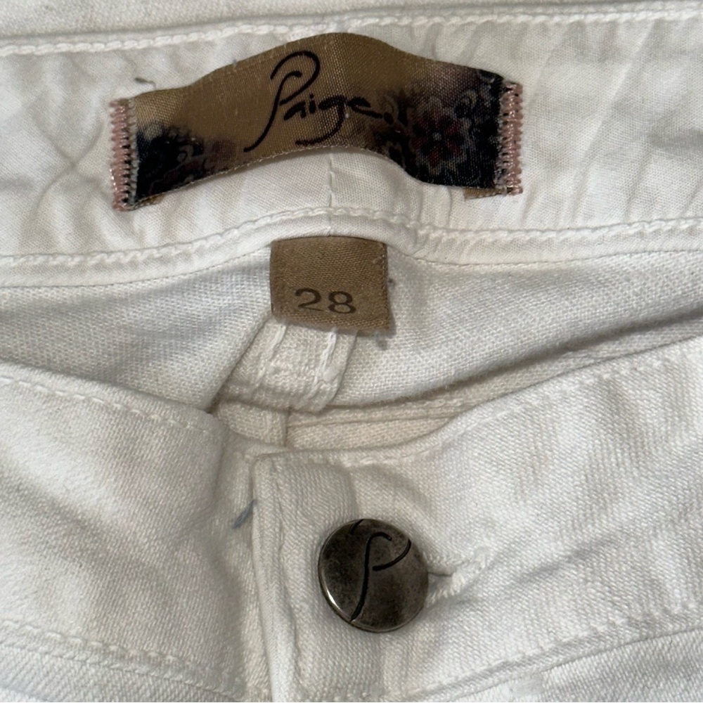 Paige Denim Women’s Size 28 White Roxie Capri Jeans - Picture 4 of 10